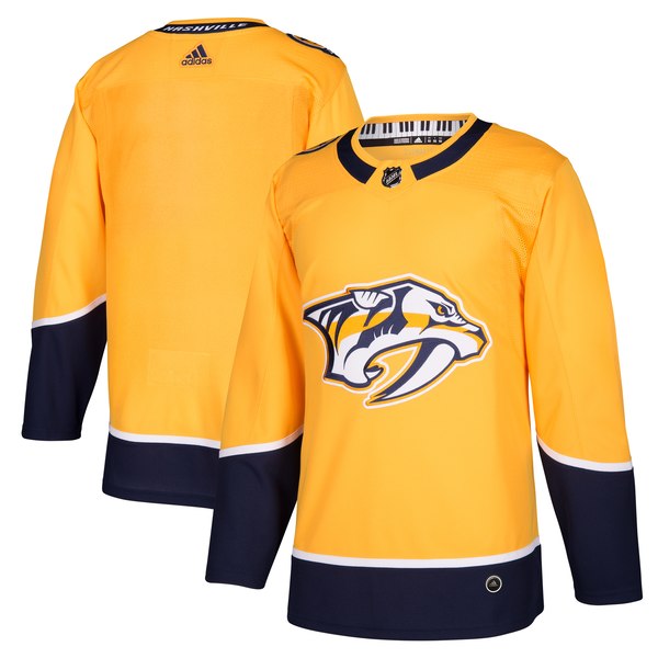 Men's Adidas Nashiville Predators Yellow Stitched NHL Jersey